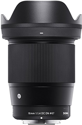 Sigma 16 mm F1.4 DC DN Contemporary - Objetivo para cámaras con montura Sony-E, Micro 4/3 y Canon EF-M, color negro