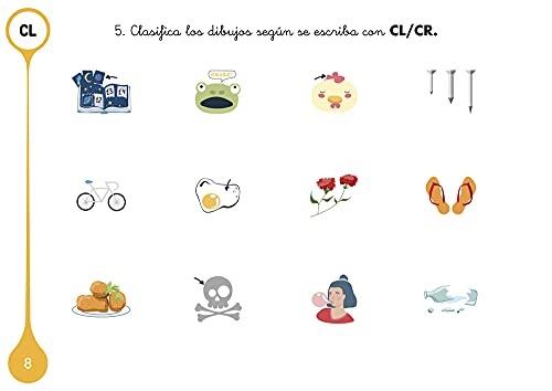 Sílabas Trabadas Cl/CR: Cuaderno Ejercicios Desarrollar Habilidades lectoescritura | divertidas actividades y Apoyos visuales (Terapia del Lenguaje: lectoescritura)