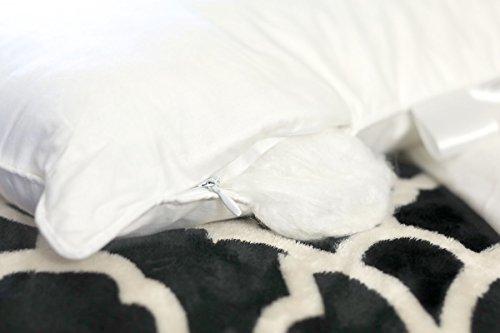 Silk Bedding Direct Almohada RELLENA DE Seda Hebras Largas de Seda de Morera Envueltas Alrededor de un Núcleo de Seda Sintética. 58cm x 38cm. Precio DE Venta BAJO