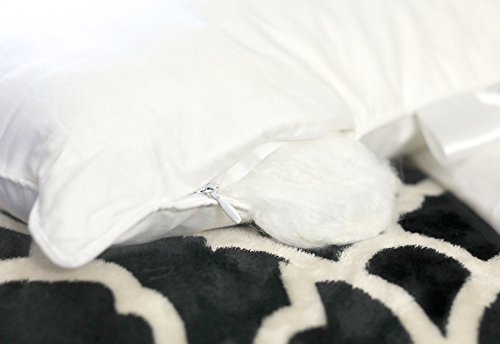 Silk Bedding Direct Pareja DE Almohadas RELLENA DE Seda Hebras Largas de Seda de Morera Envueltas Alrededor de un Núcleo de Seda Sintética. 58cm x 38cm. Precio DE Venta BAJO
