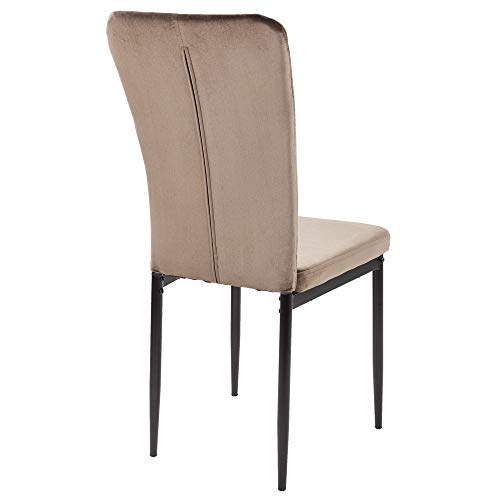 Silla de comedor Albatros Modena, Set de 6 sillas, marrón, certificada por la SGS