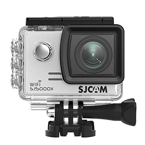 SJCAM SJ5000X Elite (versión española) - Videocámara deportiva (WiFi integrado, 4K, pantalla de 2'' LCD, WiFi, sumergible 30 m) color plateado