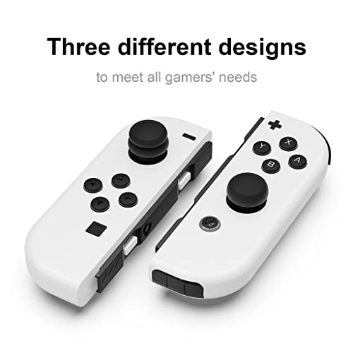 Skull & Co. Skin, CQC and FPS Thumb Grip Set Joystick Cap Analog Stick Cap for Nintendo Switch and Switch OLED Joy-con Controller - Yellow+Blue [Fortnite Season Special], 3 Pairs(6pcs)