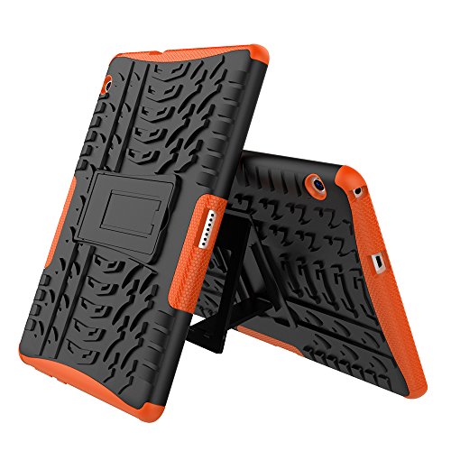 Skytar Funda para Huawei MediaPad T3 10,Hybrid Dura Layer Protección de Policarbonato Duro + TPU Silicona Protección Cover Carcasa para Huawei MediaPad T3 10 de 9,6 Pulgadas Tablet Funda,Naranja