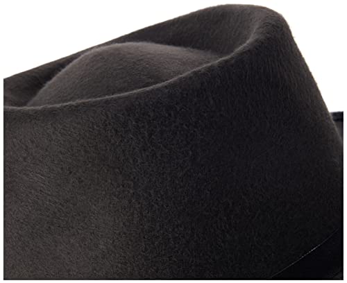 Smiffys-36338 Sombrero de Pistolero del Oeste auténtico, de ala Ancha, Color Negro, Tamaño único (Smiffy'S 36338)