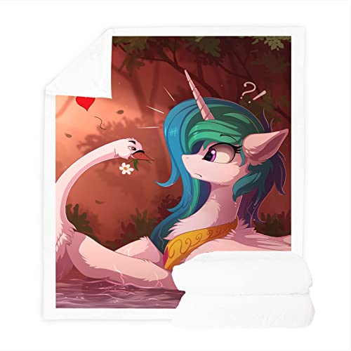 SMNVCKJ My Little Pony - Manta de forro polar (3,100 x 140 cm), multicolor