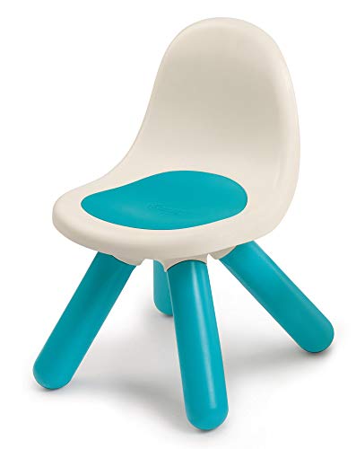 Smoby Kid - Silla infantil de plástico con respaldo para interior y exterior, color azul (880104)