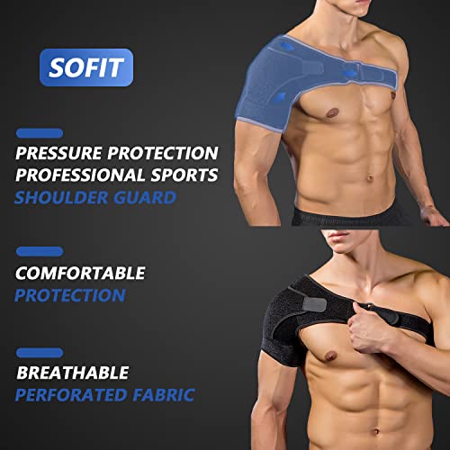 SOFIT Hombro Apoyo Ajustable, Hombrera Neopreno Transpirable, para Prevención y Recuperación de Lesiones Deportivas, para Dolor en el Hombro, Hombros Artríticos Hombre/Mujer, Izquierdo y Derecho