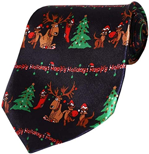 Sombrero de Navidad con lazo y sombrero de Navidad y corbata de felices festivos. Divertido relleno de calcetín para hombre. Regalo divertido de Santa secreto para hombre.