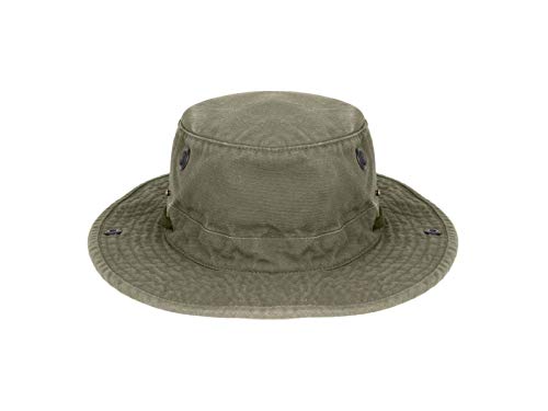 Sombrero de Tilley, de ala ancha, de lona de algodón, tamaño medio, T3 Wanderer verde Vintage Olive XX-Large
