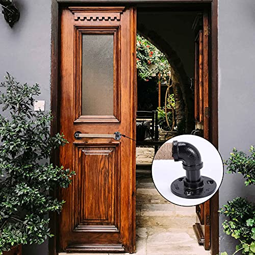 Sonline Tirador de puerta corredera de madera de estilo industrial para muebles de estilo retro europeo, de hierro forjado