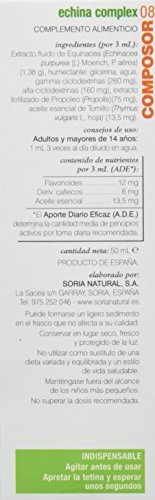SoriaNatural - COMPOSOR 8 - ECHINA COMPLEX S. XXI - Complemento alimenticio - Mejora las defensas en cambios de estación - 50 ml – Equinacea (PACK1)