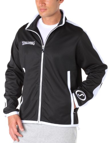 Spalding Bekleidung Teamsport Evolution Jacket - Chaqueta técnica unisex, color negro / blanco, talla L