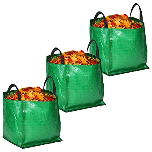 SPARES2GO - Bolsa de basura para jardín (tamaño grande, extrafuerte, 120 L, 3 unidades)