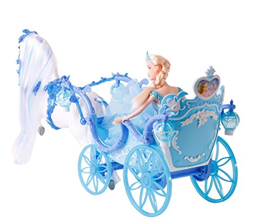 Speelgoed Carruaje Azul con Caballo mágico y Princesa