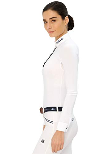 SPOOKS Delia - Camiseta de competición (manga larga, tallas XS-XL) blanco/azul marino M