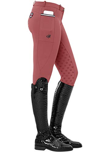 SPOOKS Leena Light Full Grip - Pantalones de equitación para mujer (XXS-XL) rosa oscuro XS