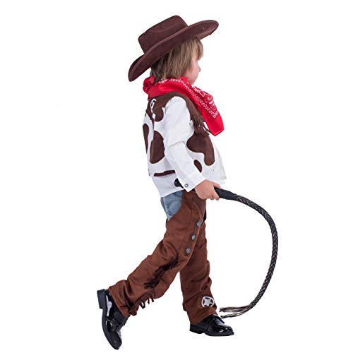 Spooktacular Creations Cowboy Costume Deluxe Set for Kids Halloween Party Dress Up,Role Play and Cosplay (Large ( 10- 12 yrs))