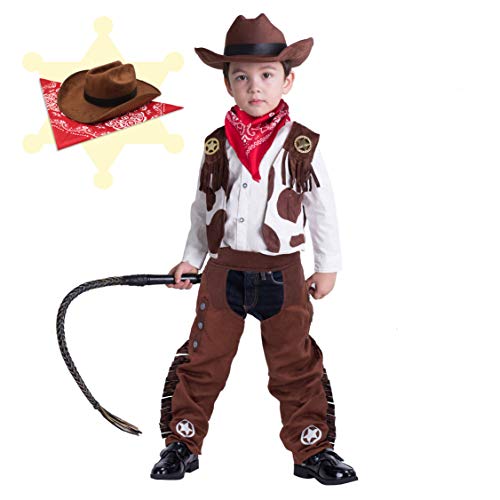 Spooktacular Creations Cowboy Costume Deluxe Set for Kids Halloween Party Dress Up,Role Play and Cosplay (Small ( 5 – 7 yrs))