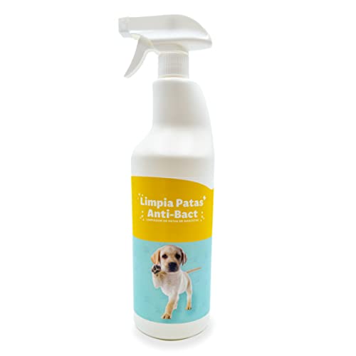Spray limpiador de patas para perros y gatos - Limpia patas perro - Higienizador patas mascotas (no irritante) - 1 LITRO - Protector de almohadillas + Aloe Vera - Spray antibacteriano para mascotas