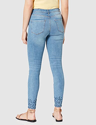Springfield Jeans Slim Eco Dye Pantalones, Azul Medio, 36