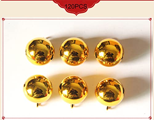SSyang 120 cascabeles Dorados de Cobre para Joyas para Envoltorio Decoraciones de Fiesta de Hogar Decoraciones Diarias de Manualidades Campanas DIY