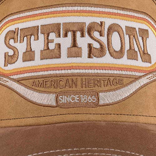 Stetson Gorra Buffalo Horn Hombre - Snapback Cap de béisbol con Visera Verano/Invierno - Talla única marrón