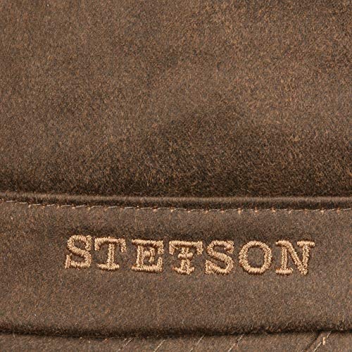 Stetson Gorra Militar Stampton Hombre - de Verano Sol algodón Hebilla Metal, con Visera, Visera Primavera/Verano - XL (60-61 cm) marrón