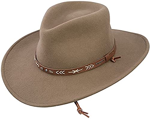 Stetson Men's Santa Fe Crushable Wool Felt Hat Mushroom X-Small