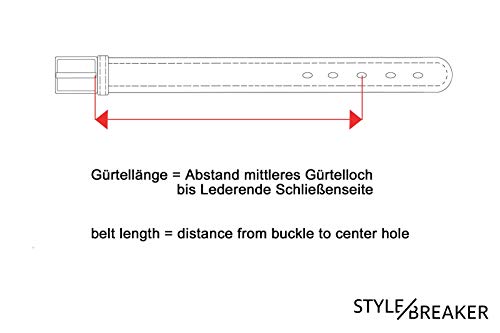 styleBREAKER cinturón unisex monocolor con una gran hebilla rectangular, acortable 03010100, tamaño:85cm, color:Rosa palo