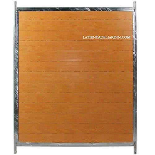 Suinga. BOXES para PERROS modelo Labrador. 150x200 cm, laterales y fondo PVC imitación madera y frontal malla con puerta.