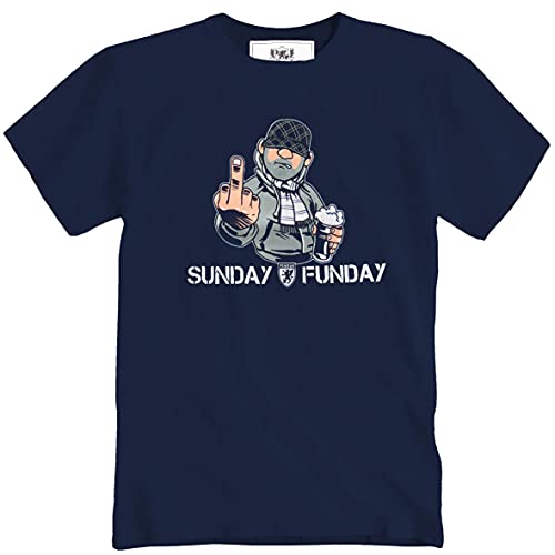 Sunday Funday PG Wear - Camiseta de manga corta, diseño de Ultrass, color azul marino azul marino L