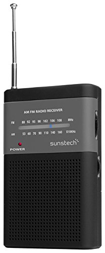 Sunstech RPS42 - Radio portátil con Altavoz, Color Negro