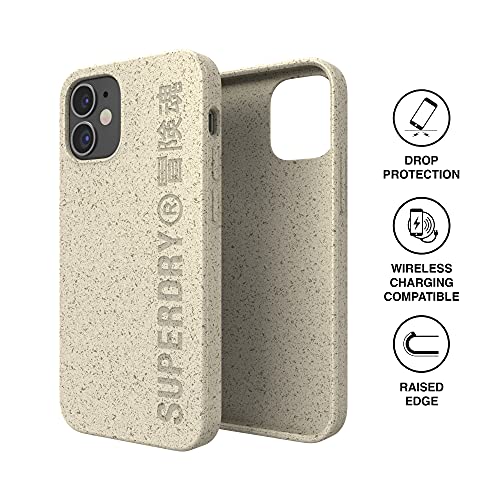 Superdry Funda Compatible con iPhone 12 Mini 5.4 Compostable Snap Case, Materiales basados en orgánicos para iPhone 12 Mini 5.4, Beige