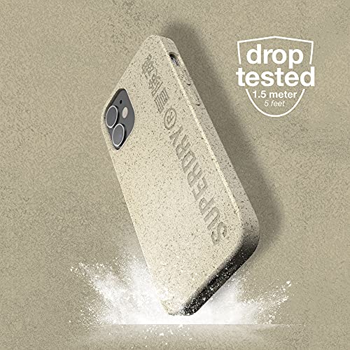 Superdry Funda Compatible con iPhone 12 Mini 5.4 Compostable Snap Case, Materiales basados en orgánicos para iPhone 12 Mini 5.4, Beige