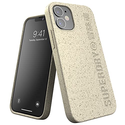 Superdry Funda Compatible con iPhone 12 Mini 5.4 Compostable Snap Case, Materiales basados en orgánicos para iPhone 12 Mini 5.4, Beige