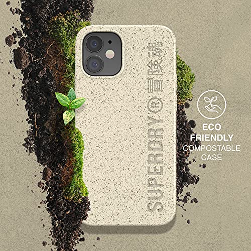 Superdry Funda Compatible con iPhone 12 Mini 5.4 Compostable Snap Case, Materiales basados en orgánicos para iPhone 12 Mini 5.4, Beige
