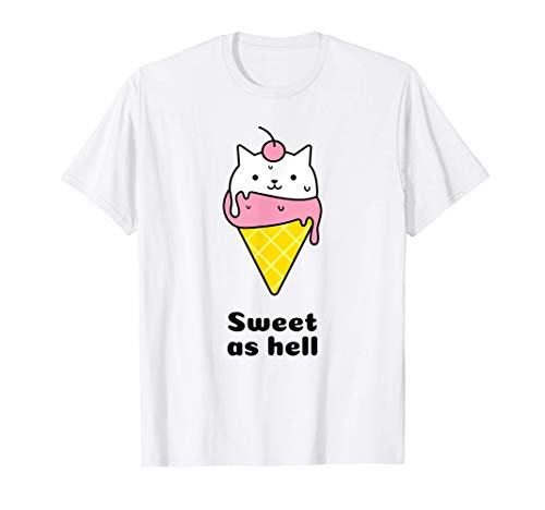 Sweet As Hell Gato Helado Camiseta