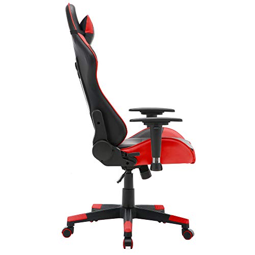 T-LoVendo TY-OC-RC1-RED Silla Gaming Oficina Racing Sillon Gamer Despacho Profesional Videojuegos PC