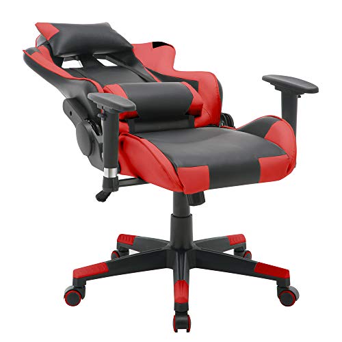T-LoVendo TY-OC-RC1-RED Silla Gaming Oficina Racing Sillon Gamer Despacho Profesional Videojuegos PC