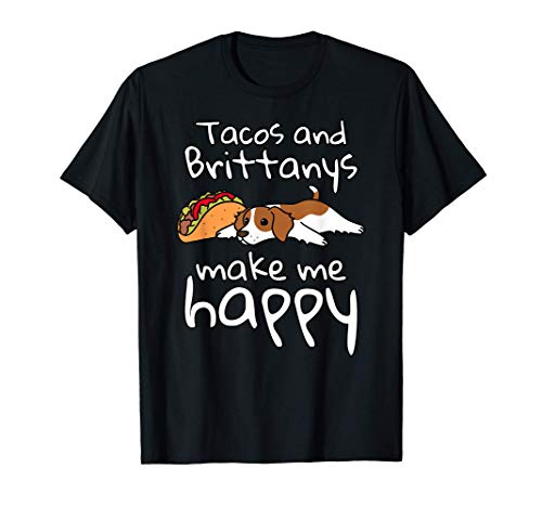 Tacos Spaniel Bretón Perro Camiseta
