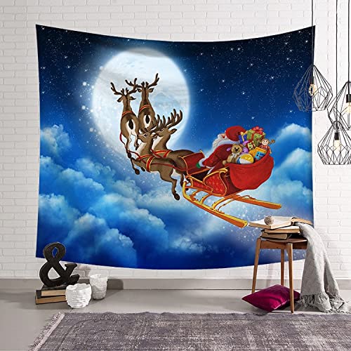 Tapiz de dibujos animados de árbol de Navidad tela nórdica para colgar en la pared decoración del hogar mural manta tela de fondo A9 180x230cm