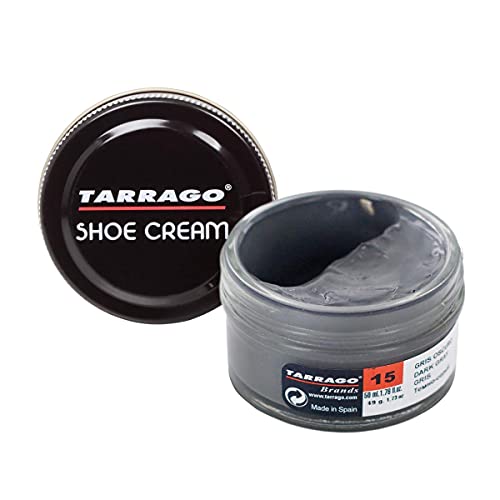 Tarrago | Basic Shoe Cream 50 ml | Crema Protectora para Calzado de Cuero | Betún para Zapatos | Cuidado del Calzado | Nutre, Repara y Protege | Abrillantador | Color Gris Oscuro