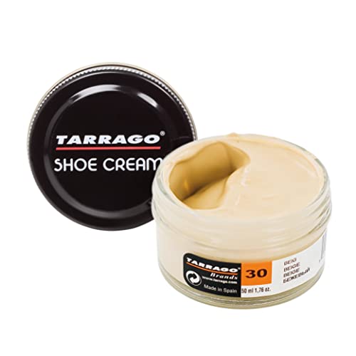 Tarrago | Basic Shoe Cream 50 ml | Crema Protectora para Calzado de Cuero | Betún para Zapatos | Cuidado del Calzado | Nutre, Repara y Protege | Abrillantador | Color Beige