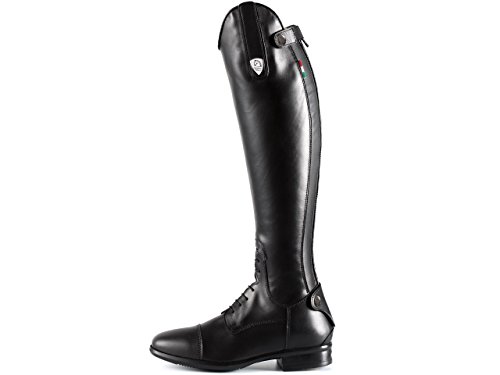 Tattini Botas altas con cordones Retriever con inserciones de agarre, talla XS de pantorrilla, color Negro, talla 39 1/3 EU