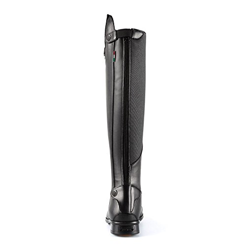 Tattini Retriever - Botas altas con cordones para montar en la espinilla alta con inserciones de agarre, talla L, color Negro, talla 40.5 EU