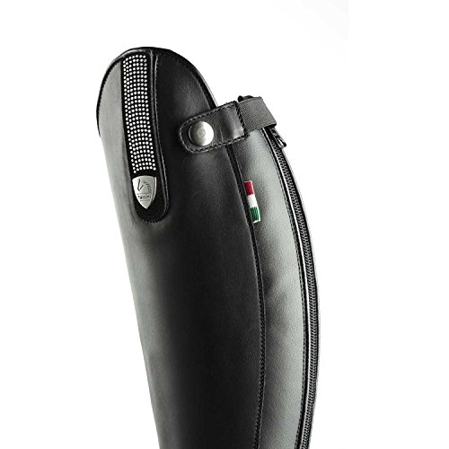 Tattini Retriever - Botas altas con cordones para montar en la espinilla alta con inserciones de agarre, talla L, color Negro, talla 40.5 EU