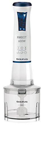 Taurus Robot 600 Plus Batidor Potencia de 600W, 0.5 litros, Blanco/Azul