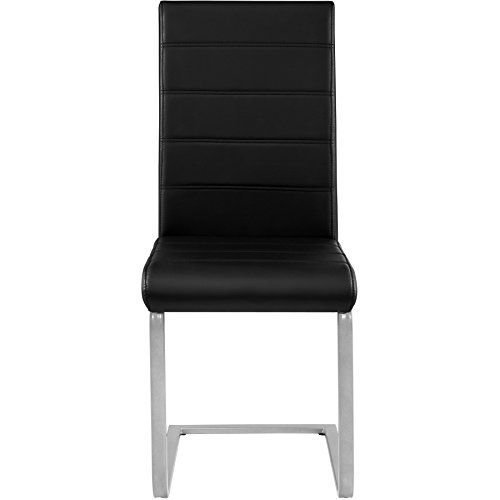 TecTake Set de sillas Cantilever de Comedor cantidades - (2X Negro | Nr. 402549)