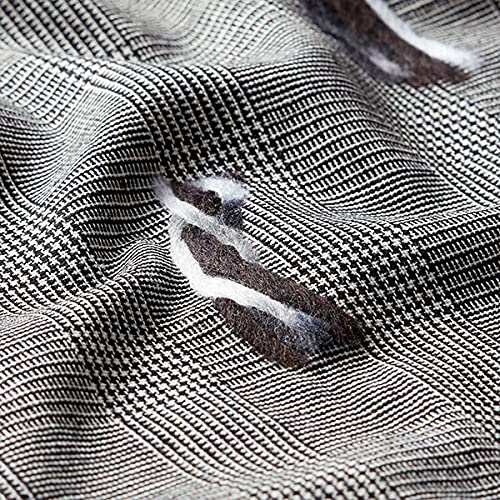 Tela para trajes y pantalones Príncipe de Gales Tiras de fieltro – negro/blanco — Mercancia al metro a partir de 0,5m — para coser de Abrigos, Chaquetas y Blazer